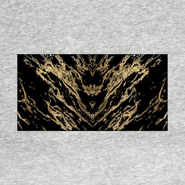 Black and gold marble pattern print by LukjanovArt